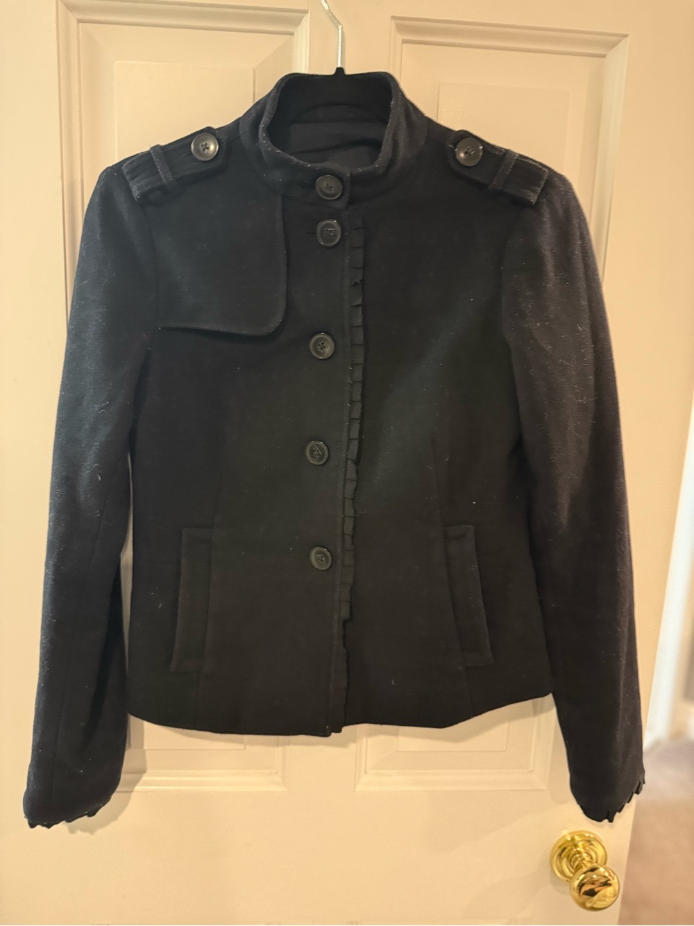 GAP Women's Black Military-Style Button Blazer